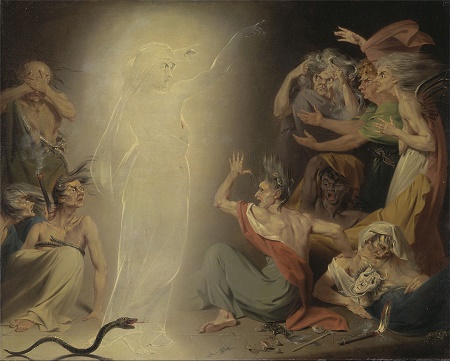 John Downman. The ghost of Clitemnestra awakening The Furies. 1781, olio su tela, Yale Center of British  Art